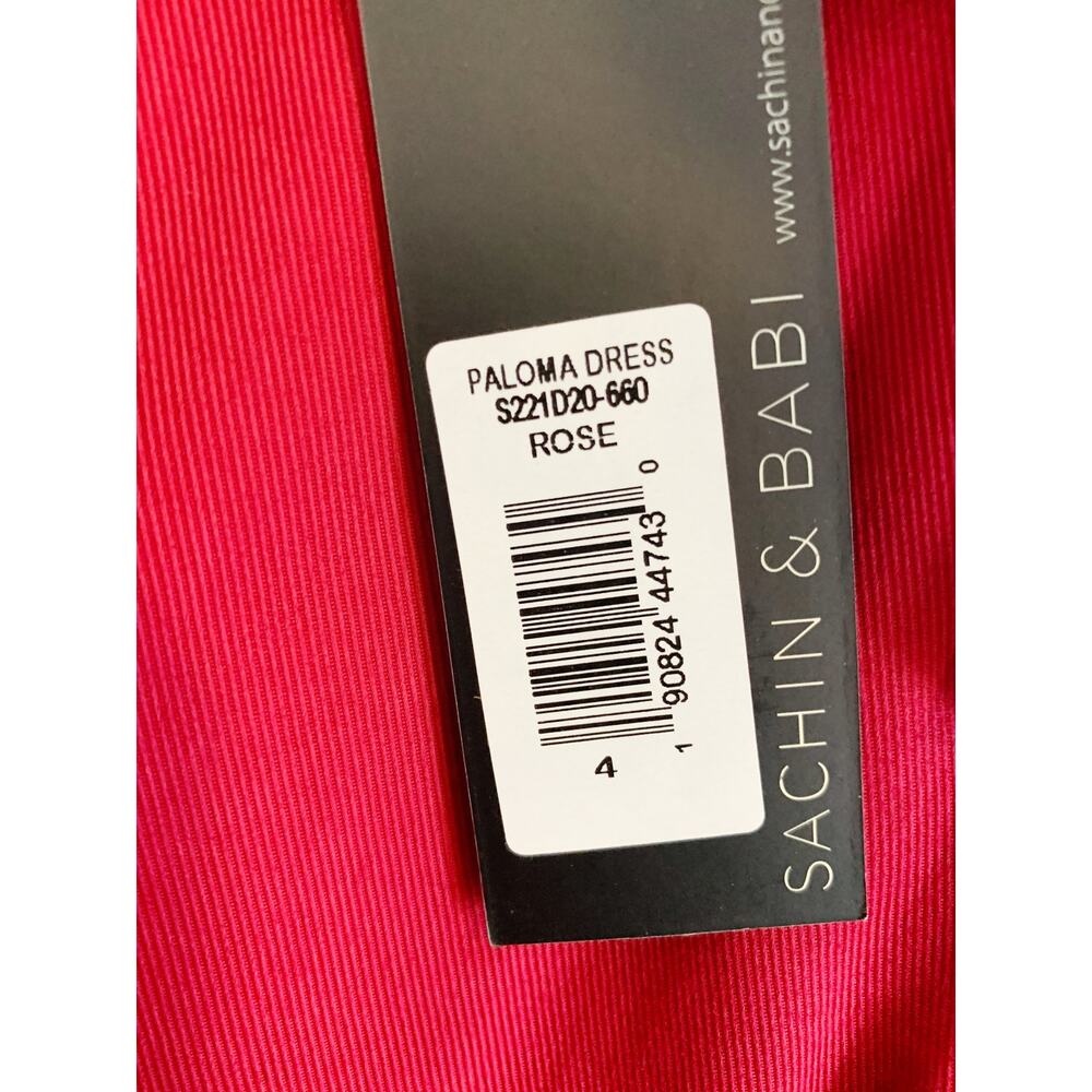 SACHIN + BABI Dress Size 4 Evening Gown NEW Paloma Rose Pockets Midi Red Blue - Picture 4 of 9